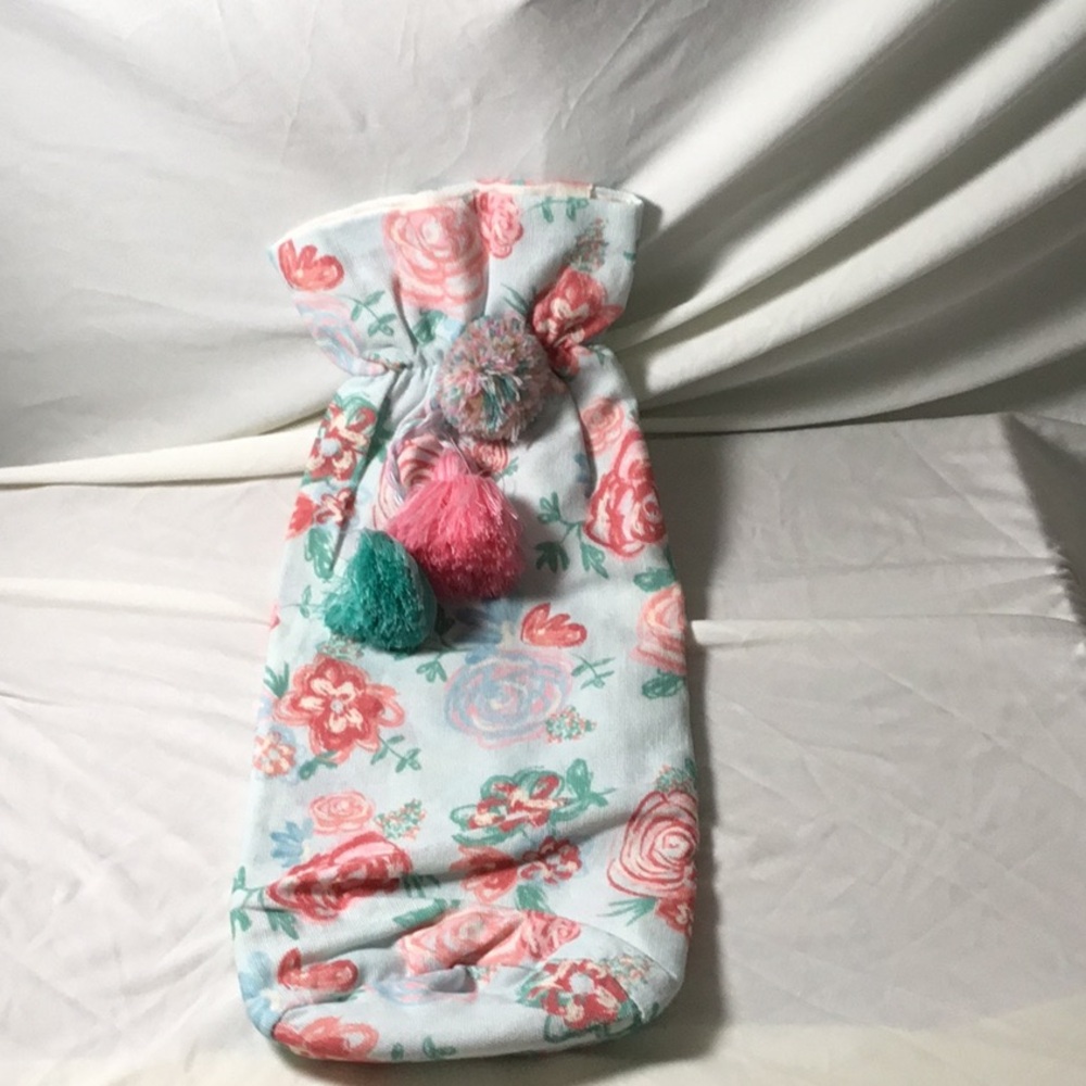 Matilda Jane wine Bottle Cover /gift bag with Pom Poms